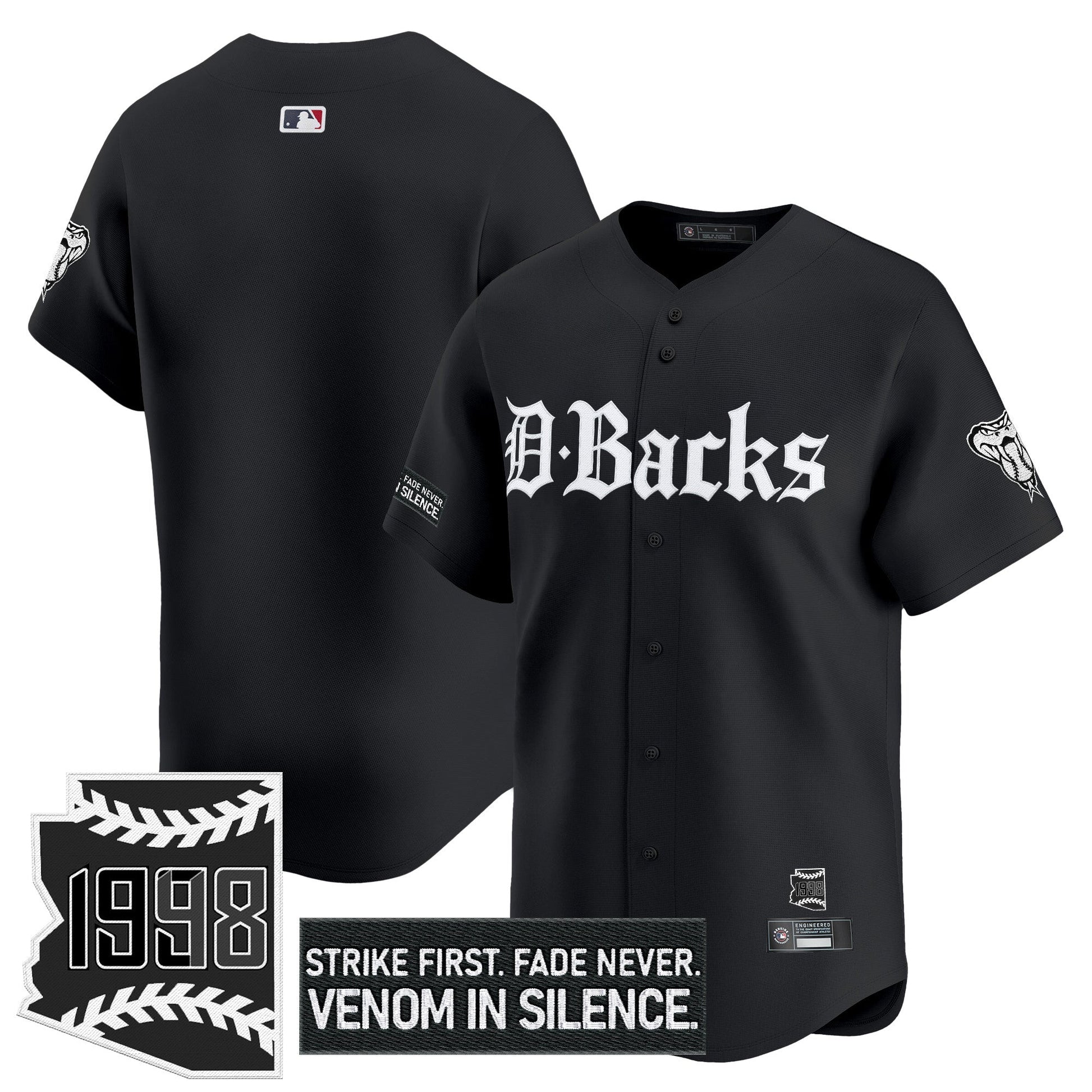 Men's Arizona Diamondbacks 'Gothic Desert Fang Edition' Vapor Premier Limited Jersey V2 - All Stitched