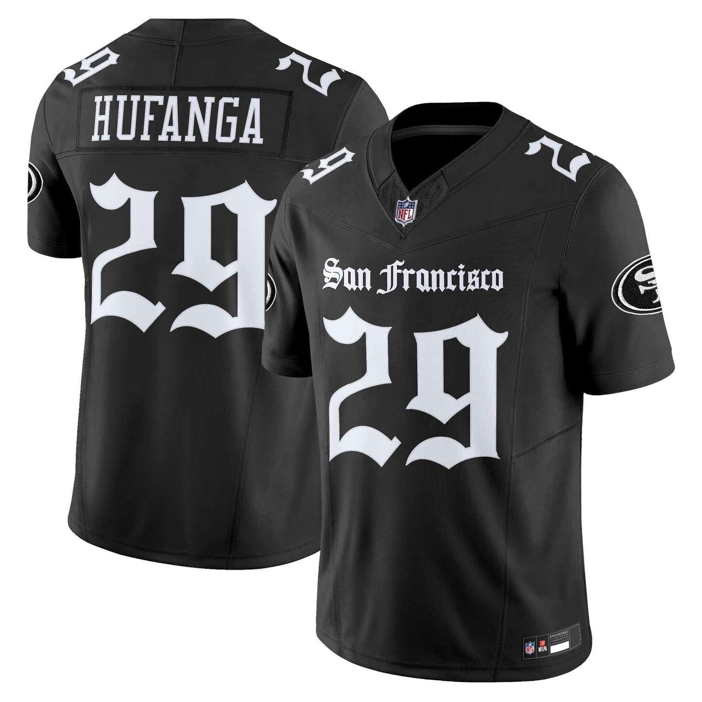 Men's San Francisco 49ers 'Gothic Edition' Vapor Limited Jersey - All Stitched