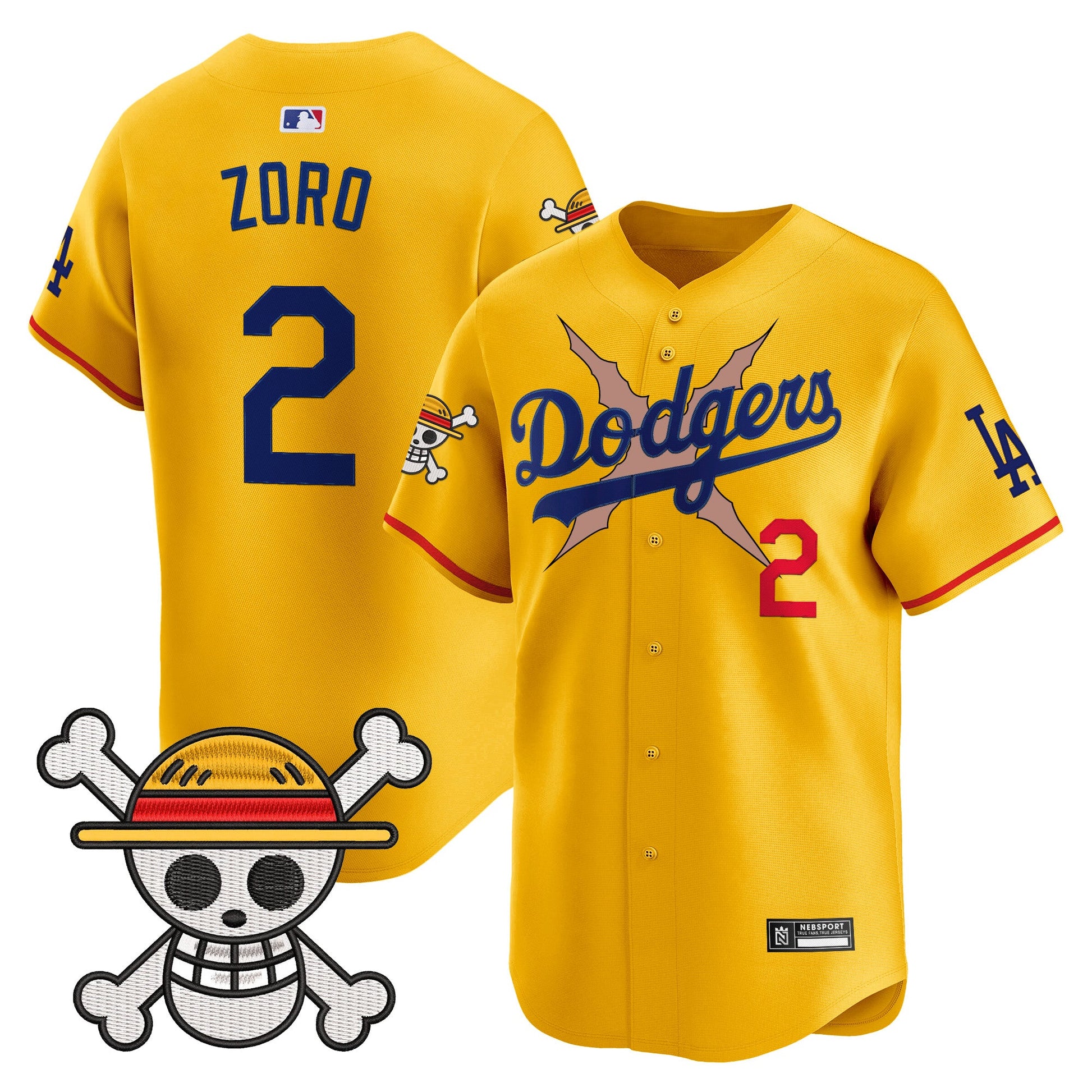 Men's Los Angeles Dodgers x One Piece Vapor Premier Limited Jersey - Stitched