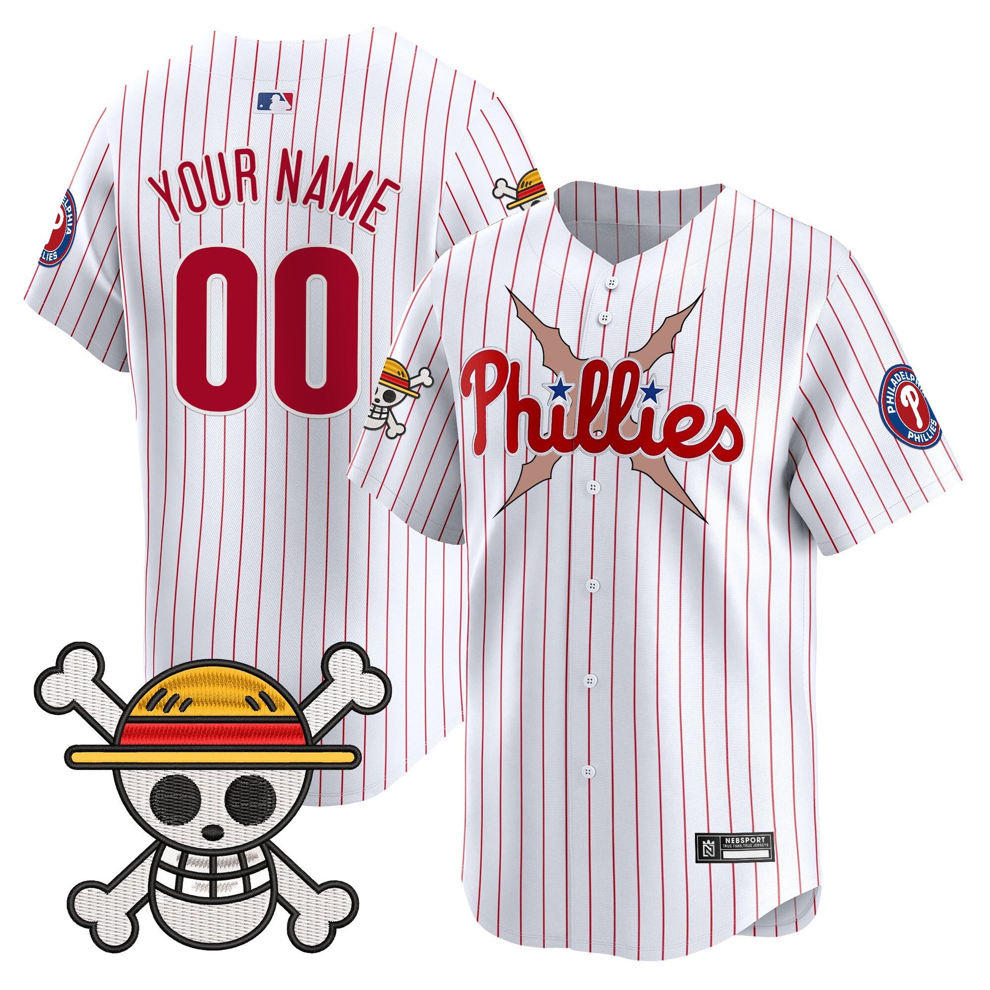 Philadelphia Phillies x One Piece 2025 Vapor Premier Limited Custom Jersey - All Stitched