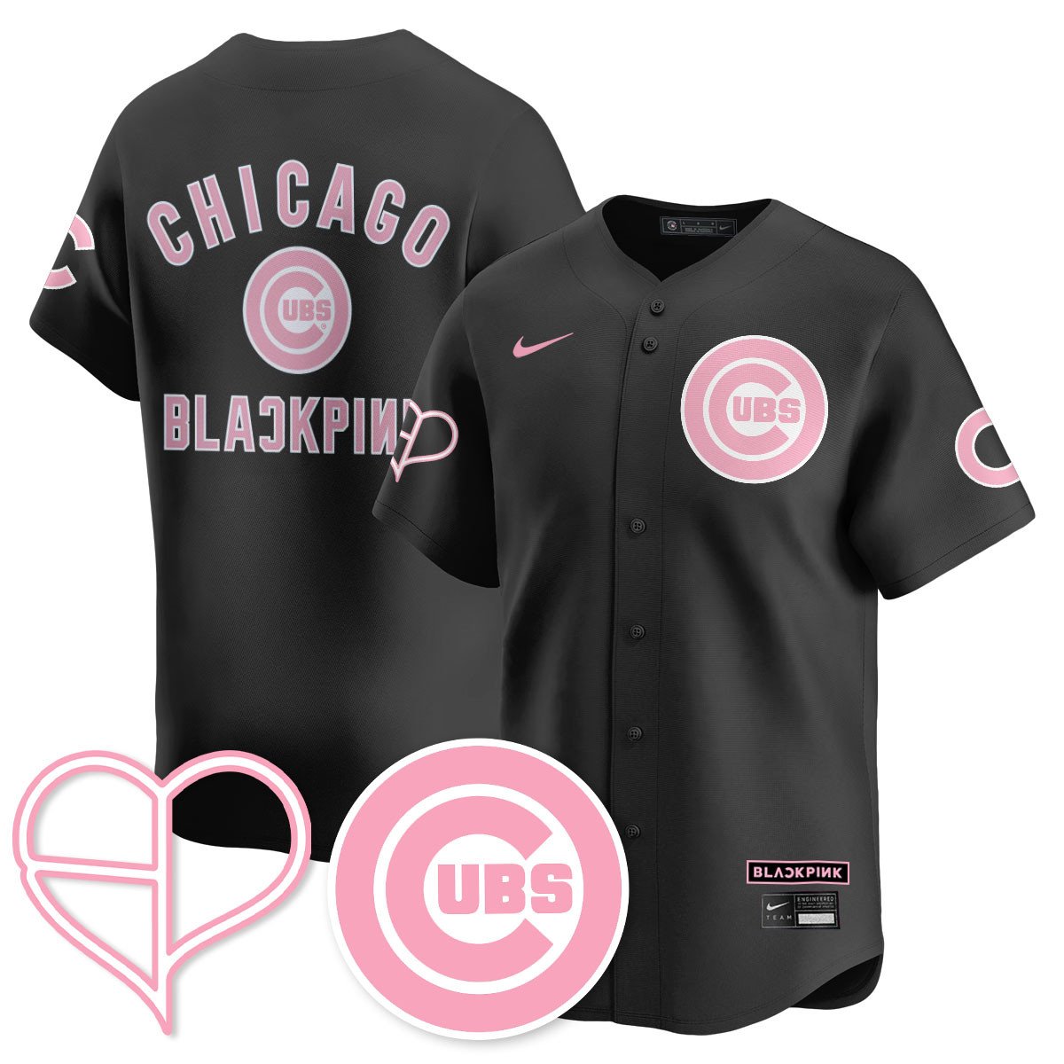 Men's Chicago Cubs BLΛƆKPIИK 2025 Limited Jersey - All Stitched