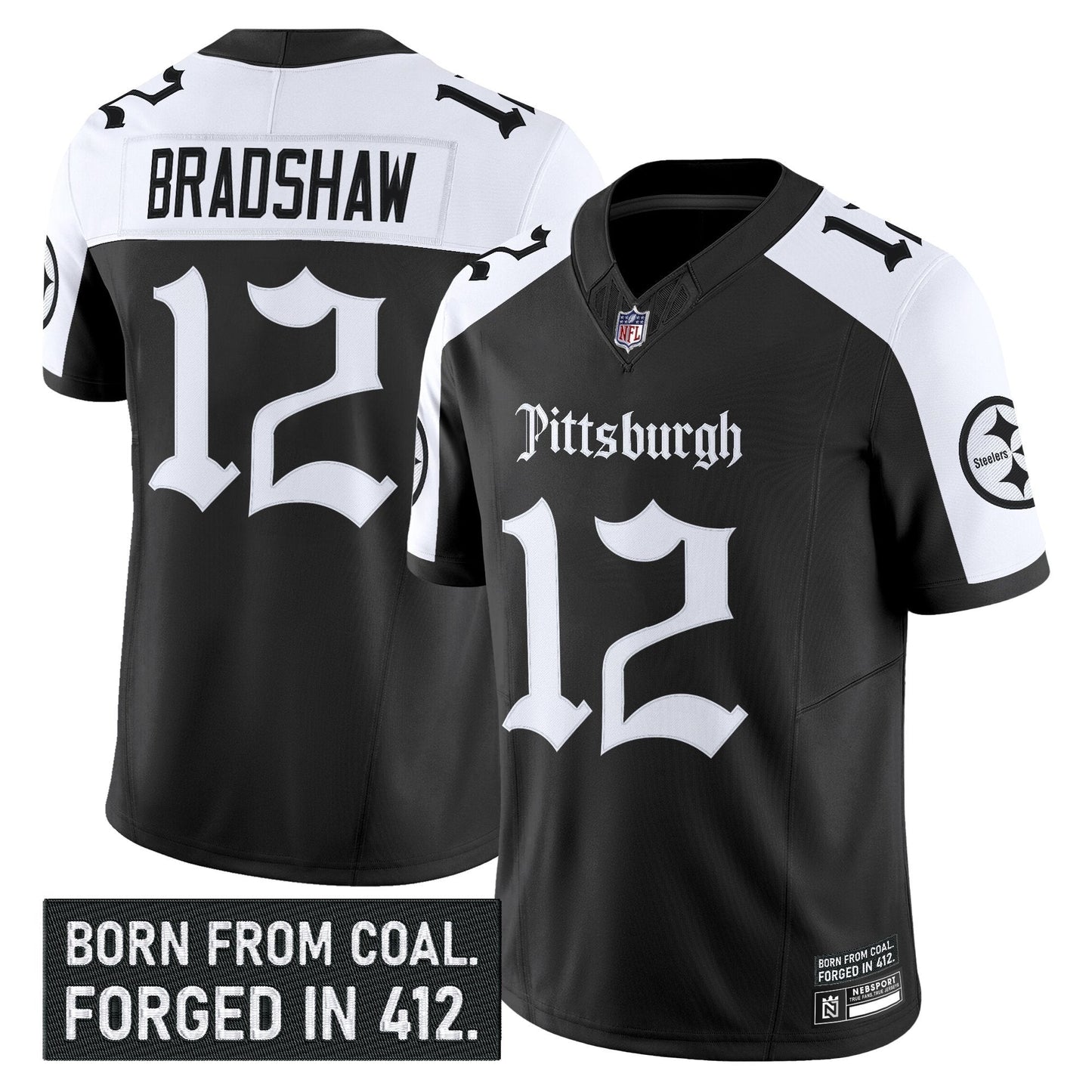 Men's Pittsburgh Steelers 'Gothic Steel City Edition' Vapor Limited Jersey - All Stitched