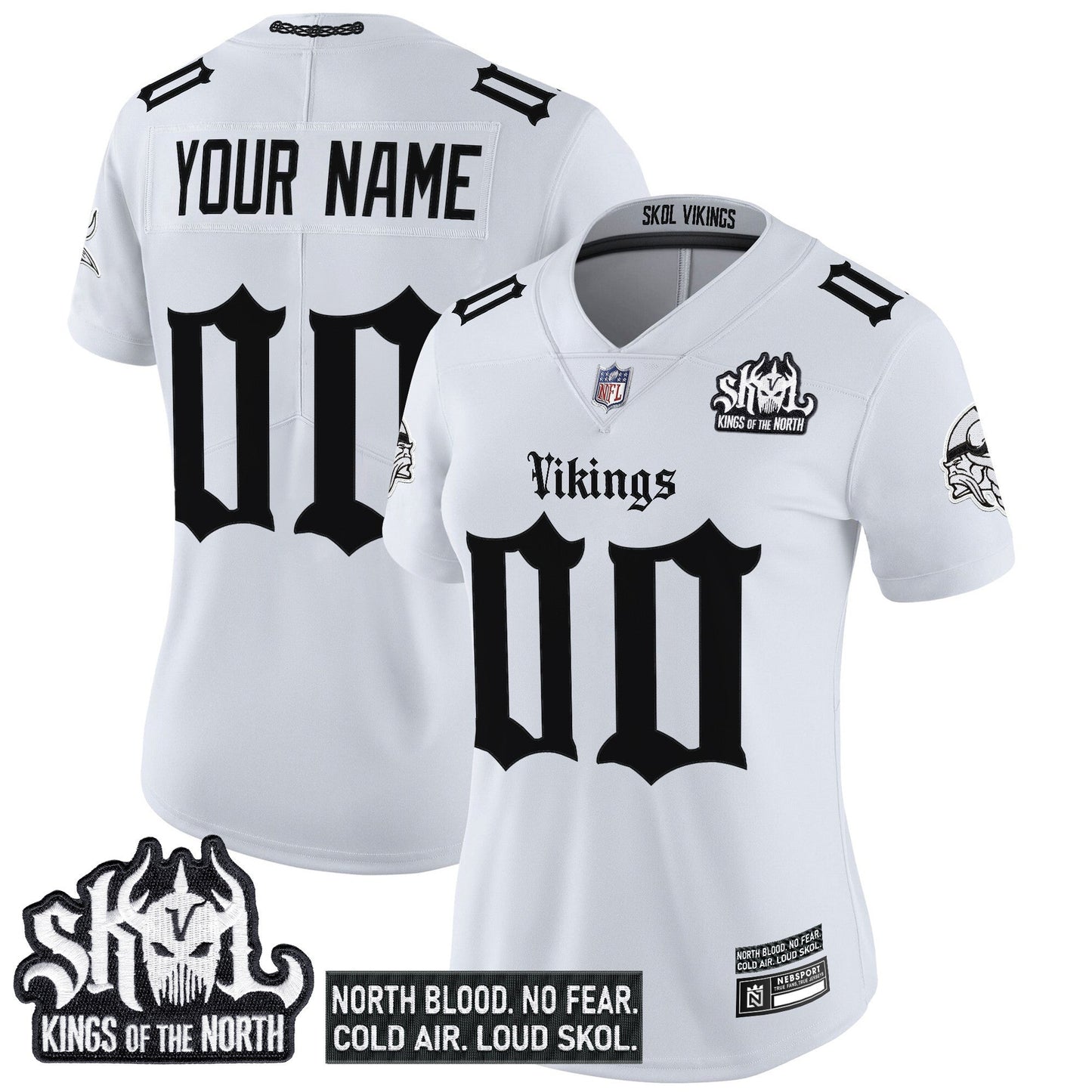 Minnesota Vikings 'Gothic Norseblood Edition' Vapor Limited Custom Jersey - All Stitched