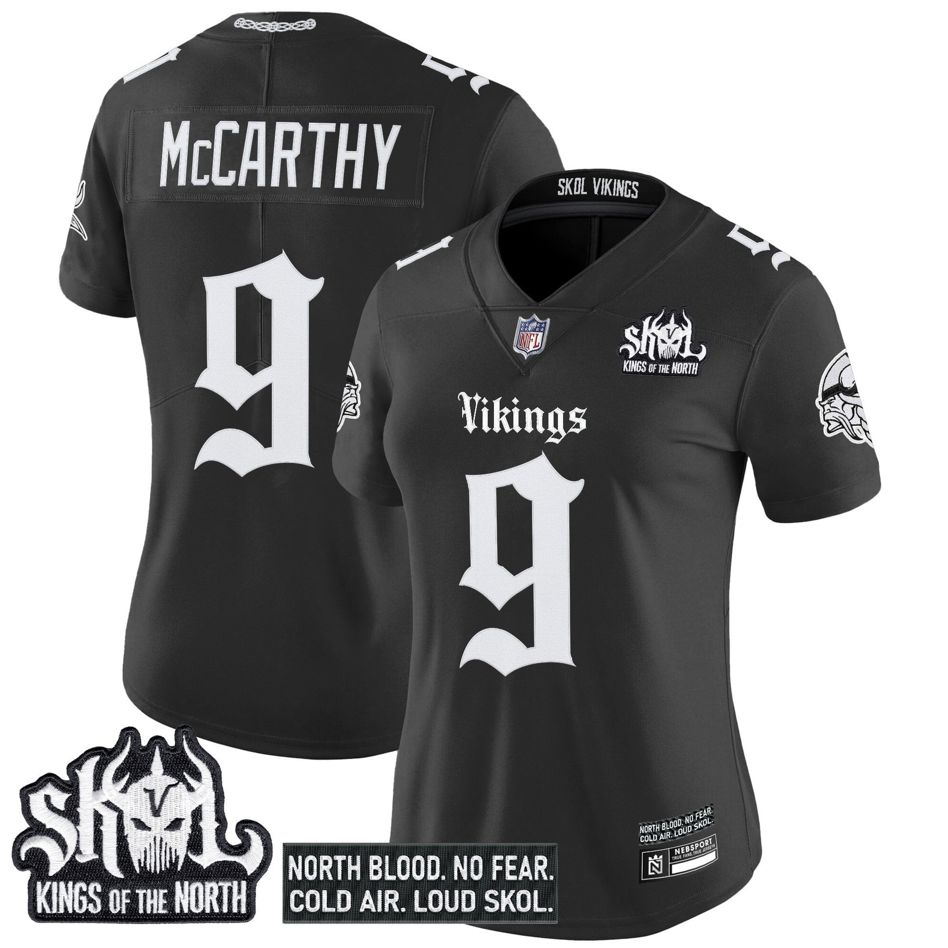 Women's Minnesota Vikings 'Gothic Norseblood Edition' Vapor Limited Jersey - All Stitched
