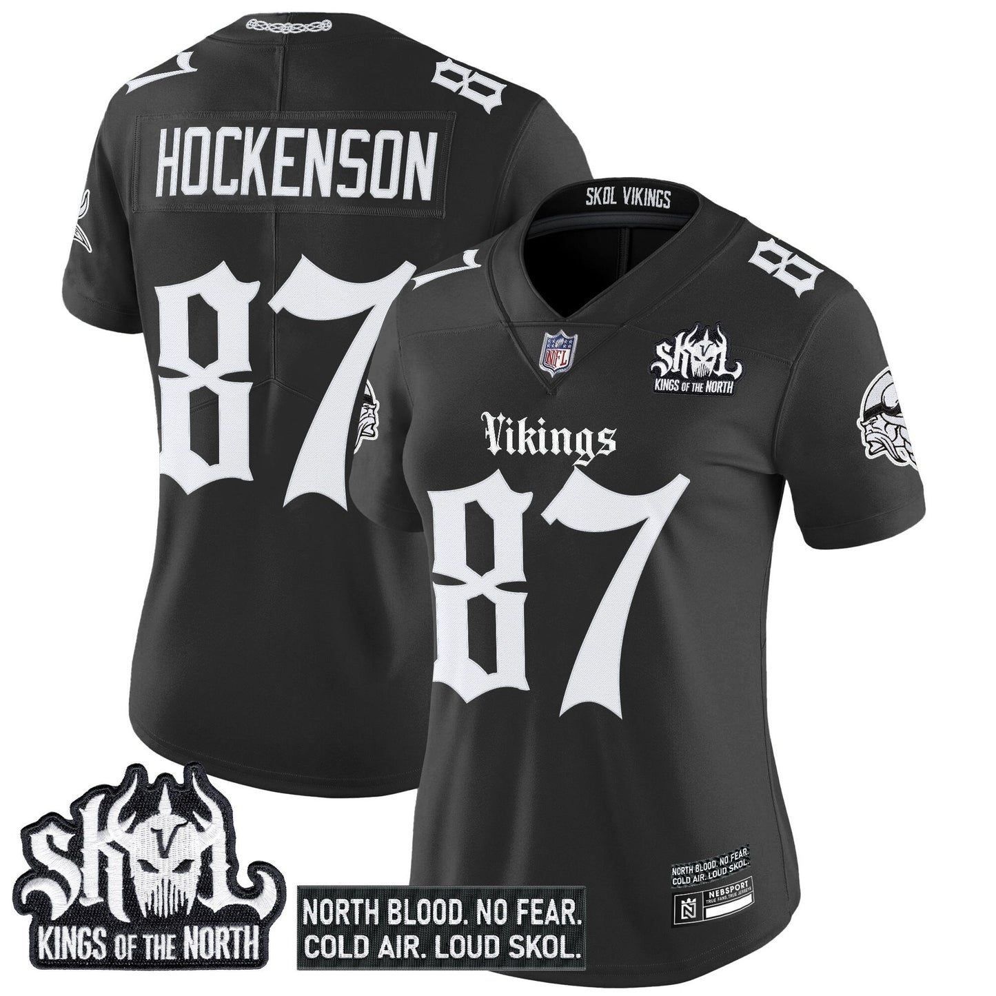 Women's Minnesota Vikings 'Gothic Norseblood Edition' Vapor Limited Jersey - All Stitched