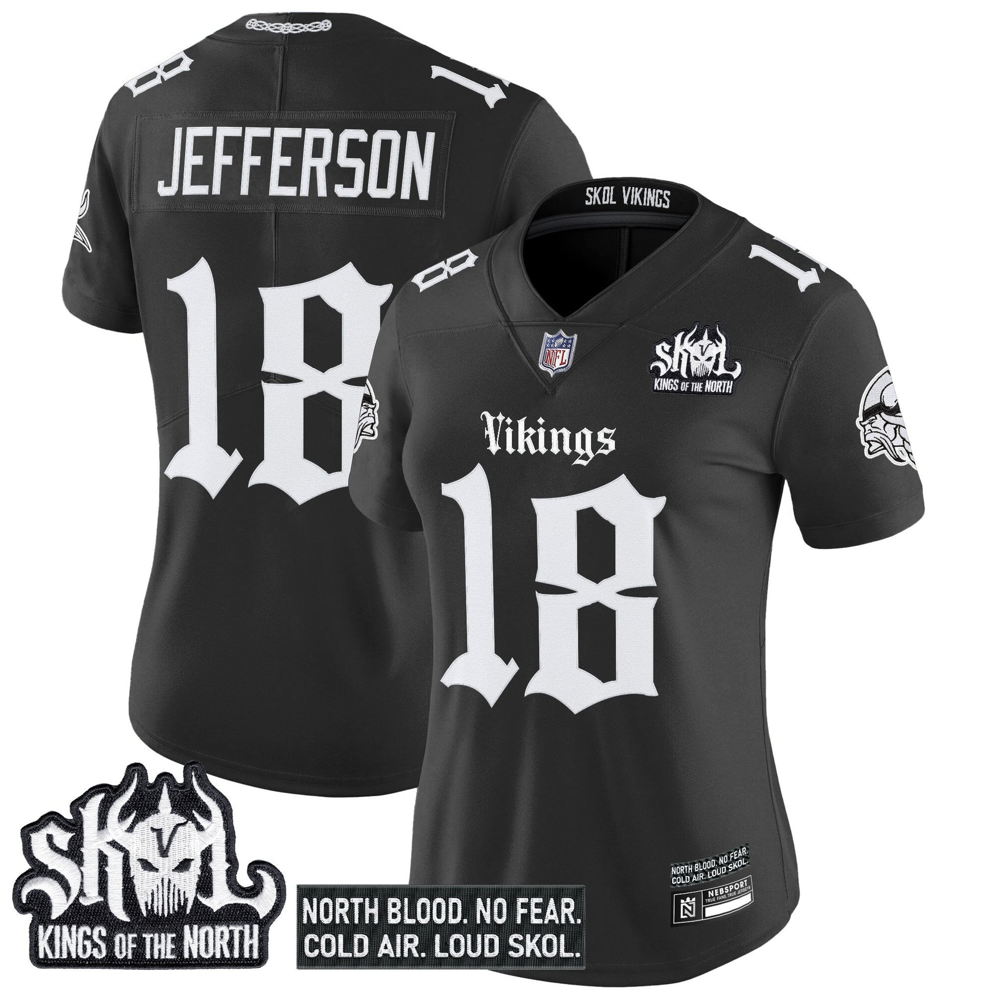 Women's Minnesota Vikings 'Gothic Norseblood Edition' Vapor Limited Jersey - All Stitched