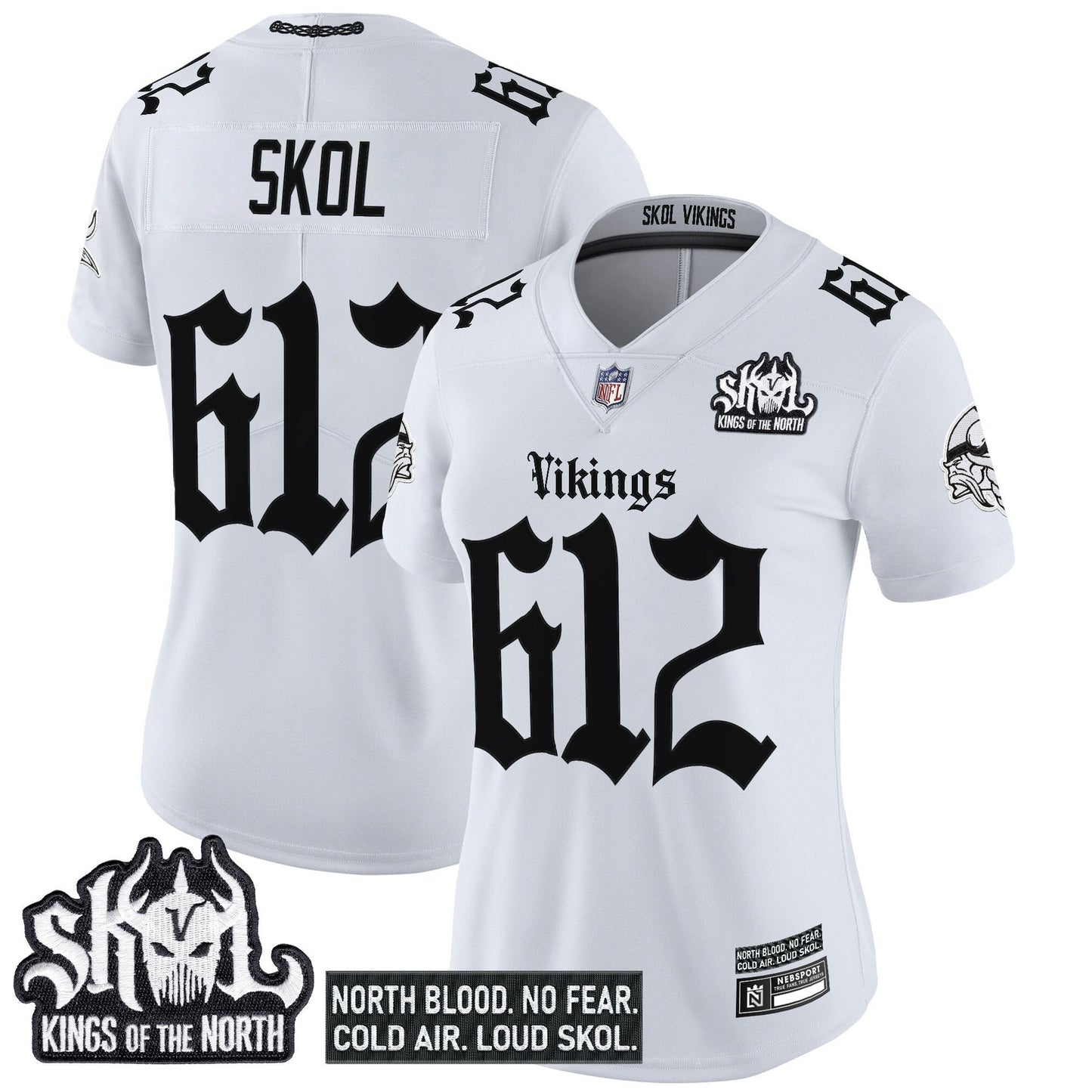 Women's Minnesota Vikings 'Gothic Norseblood Edition' Vapor Limited Jersey - All Stitched