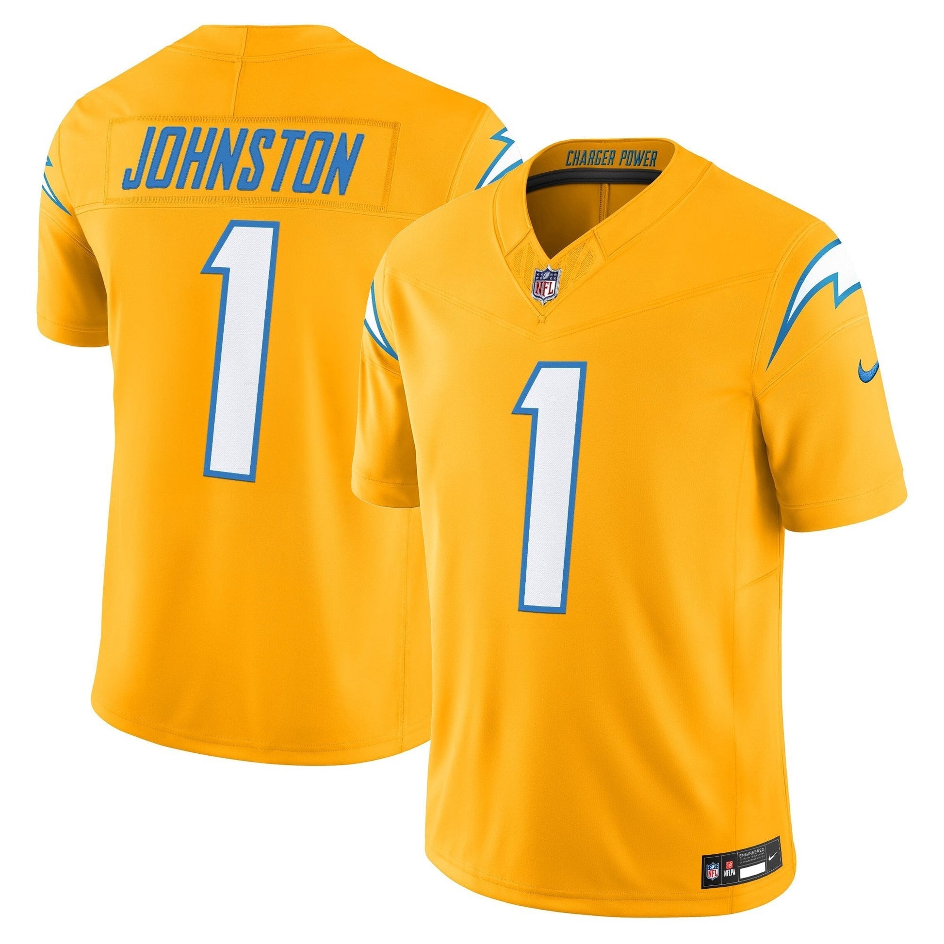 Men's Los Angeles Chargers 2025 Alternate Charger Power Vapor Limited Jersey - All Stitched