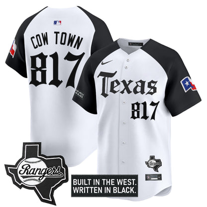 Men's Texas Rangers 'Gothic Frontier Edition' Vapor Premier Limited Jersey - All Stitched