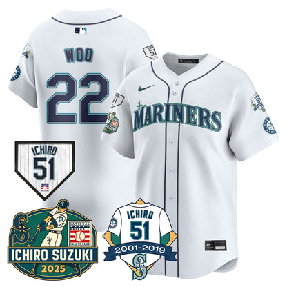 SEA Ichiro Number Retirement Jersey - All Stitched
