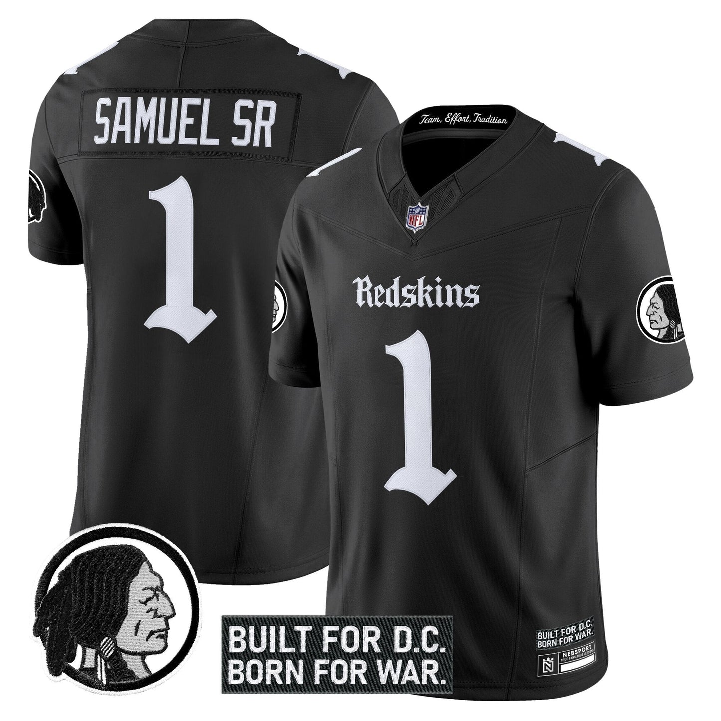 Men's Washington Redskins 'Gothic Capital Edition' Vapor Limited Jersey V2 - All Stitched