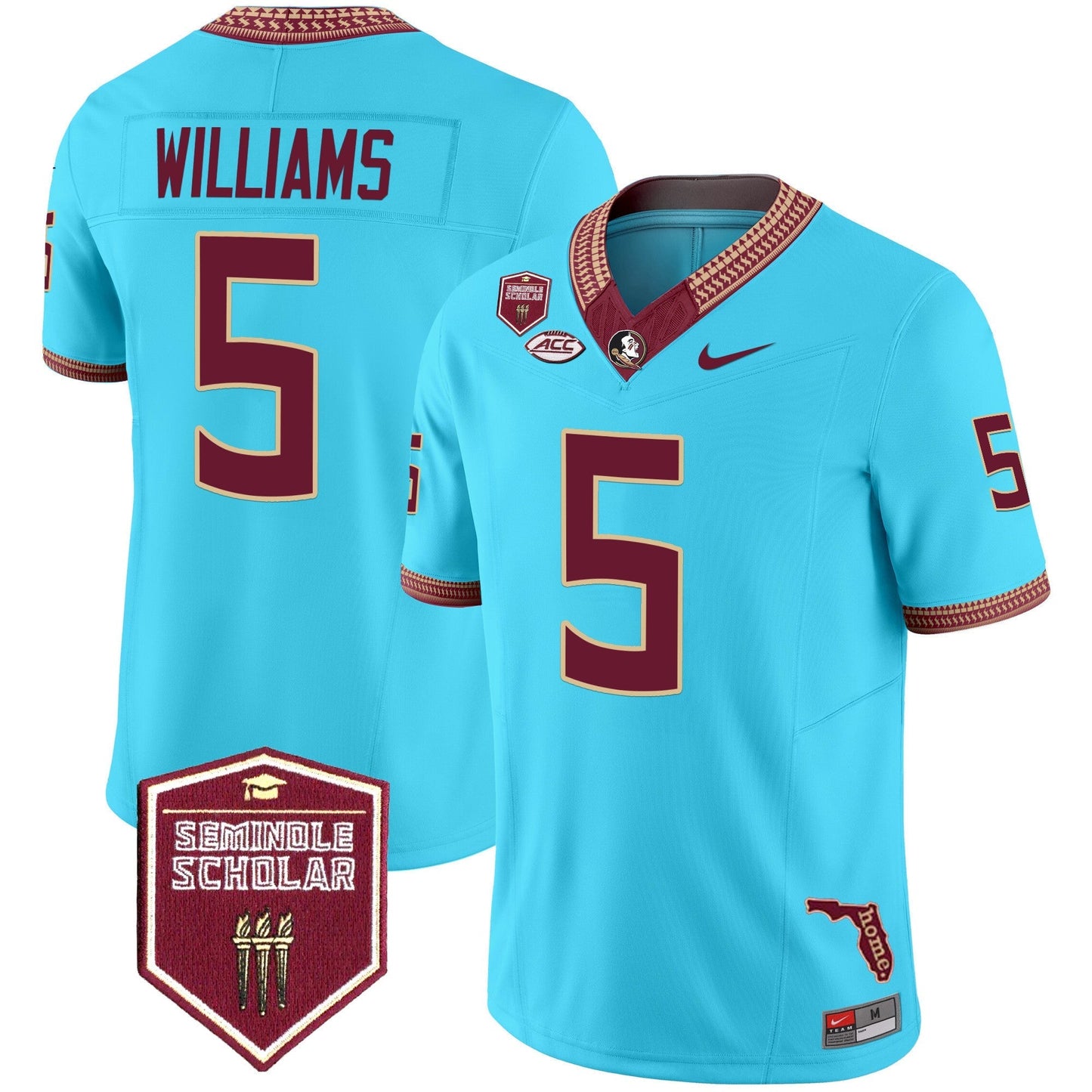 Men's Florida State Seminoles 2025 Seminole Scholar Patch Vapor Limited Jersey - All Stitched