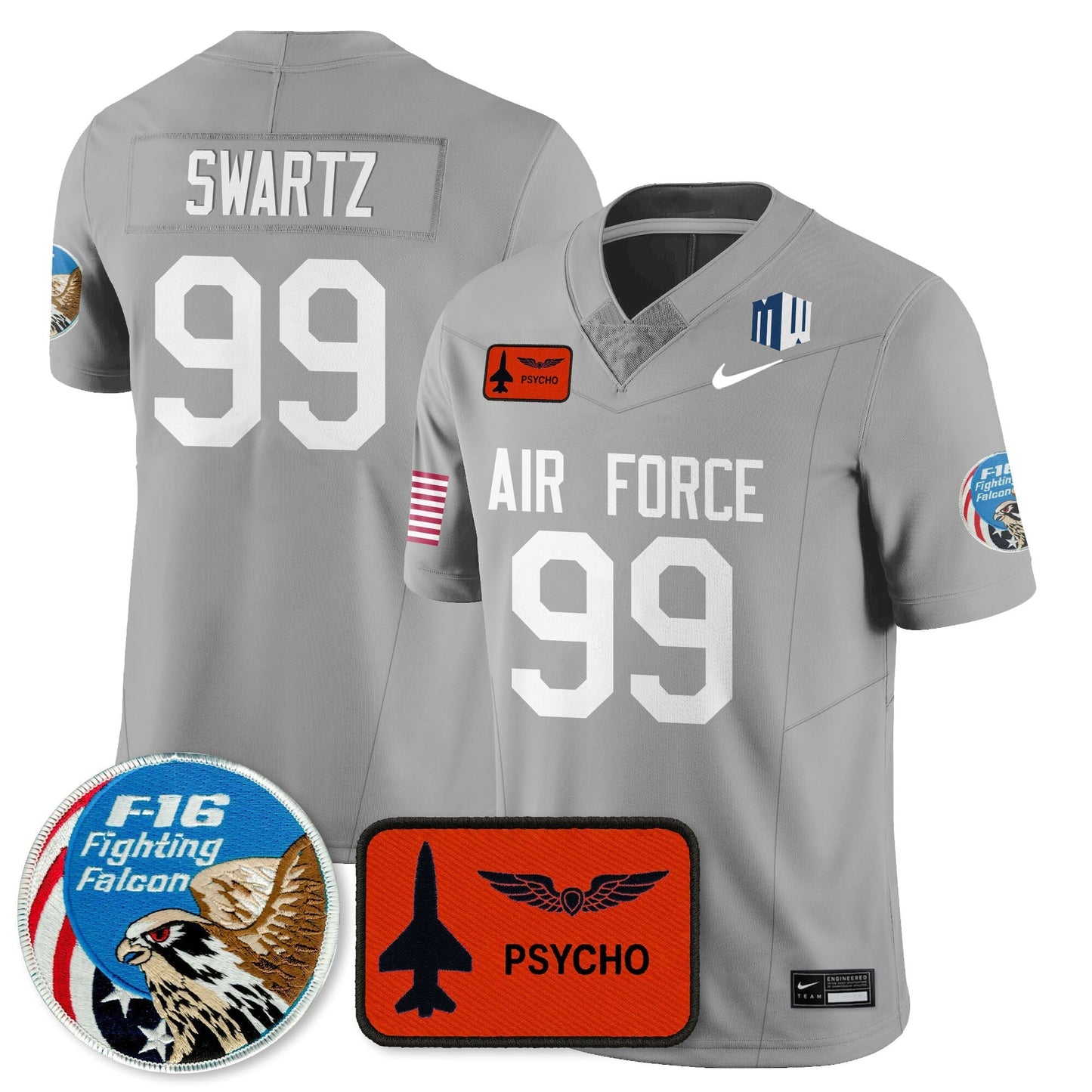 Air Force Football 2025 Honor F-16 Jersey - All Stitched