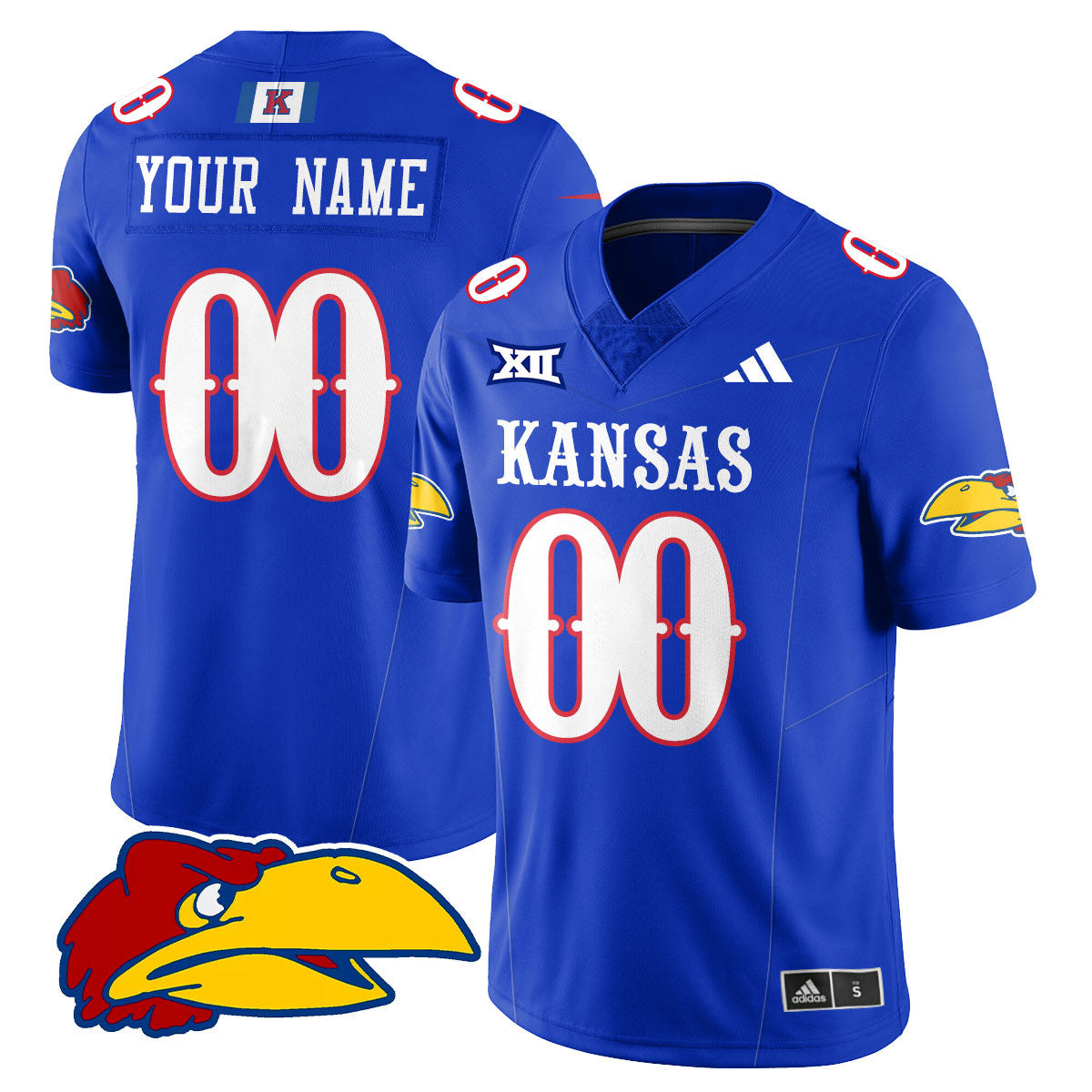 Custom KU Football 2025 Limited Jersey - All Stitched