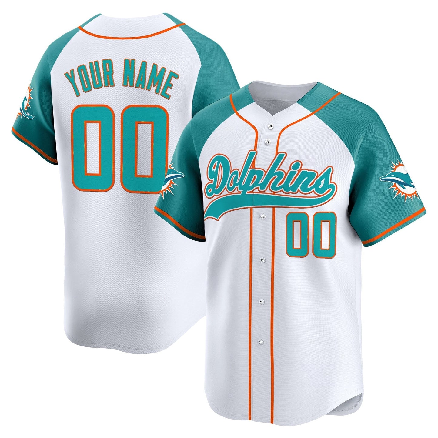 Miami Dolphins 2025 Vapor Baseball Custom Jersey - All Stitched