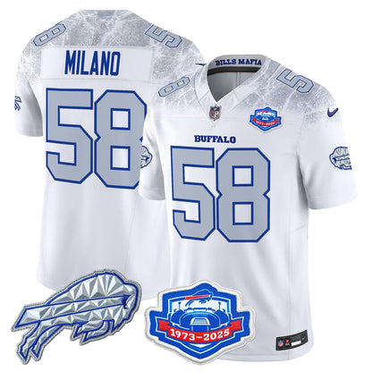 Men's Buffalo Bills 2025 "Rivalries" Vapor Limited Jersey - Farewell Season Patch - All Stitched