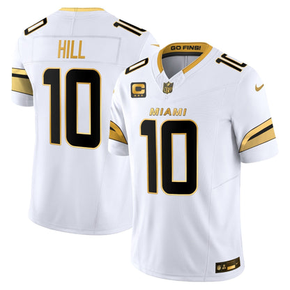 Men's Miami Dolphins 2025 "Rivalries" Gold Vapor Limited Jersey - All Stitched