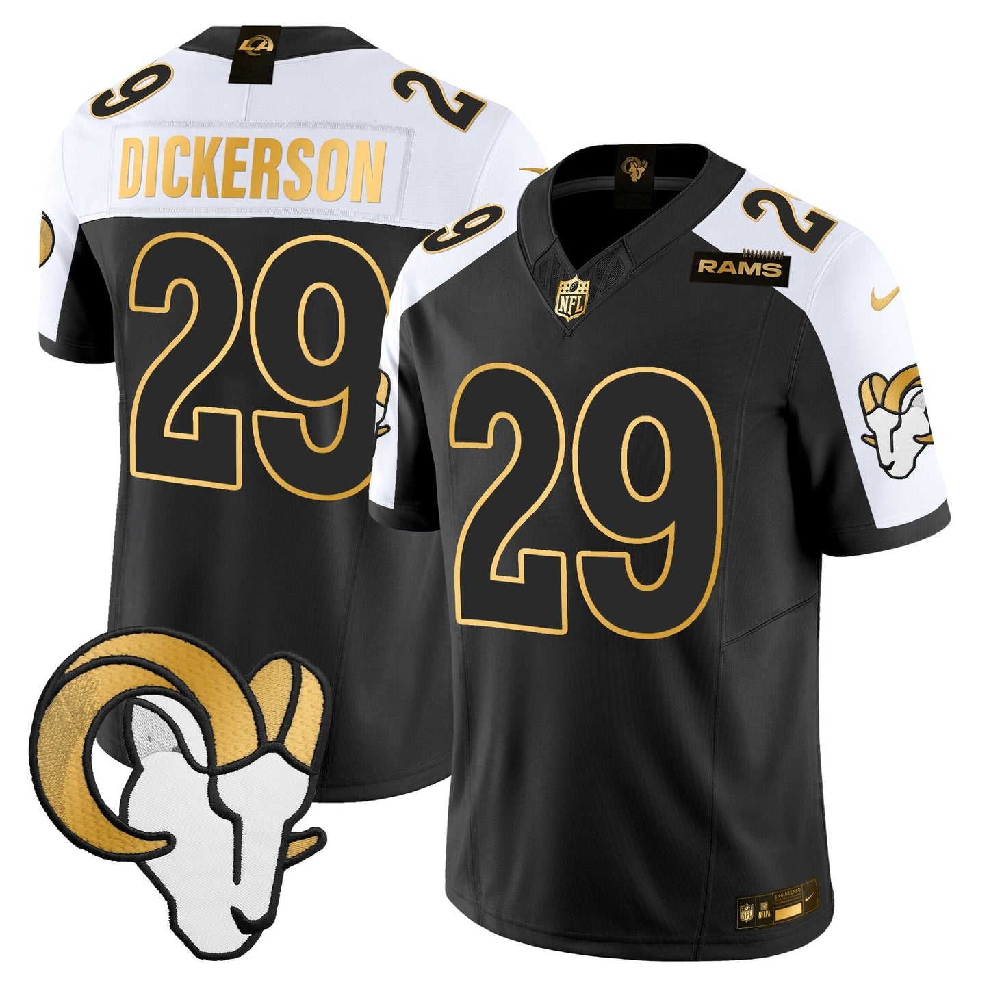 Men's Los Angeles Rams Gold Vapor Limited Jersey - All Stitched