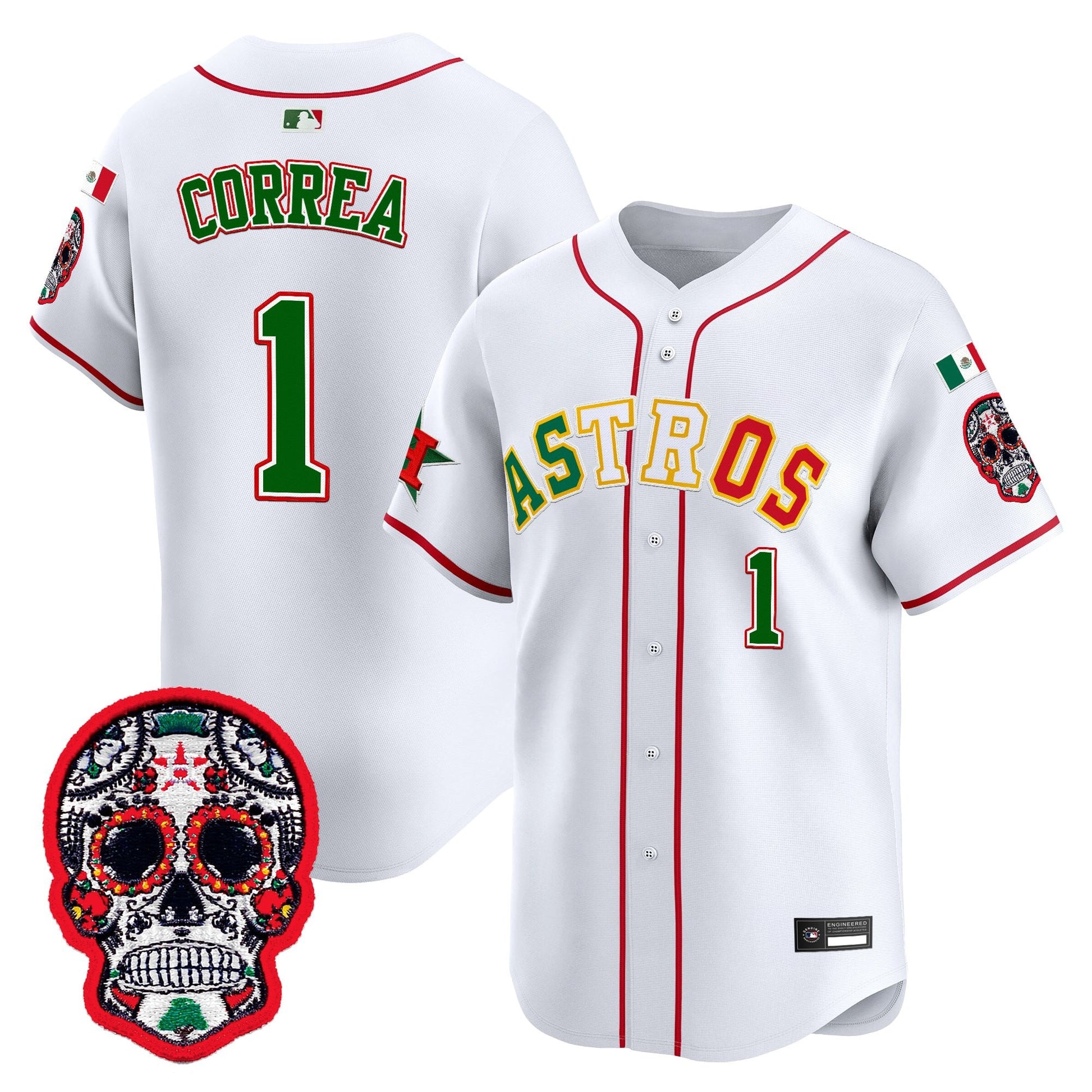Houston Astros Mexico 2025 'Día de los Muertos Edition' Vapor Premier Limited Jersey - All Stitched