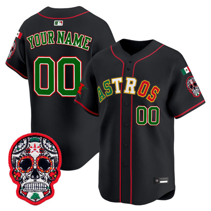 Houston Astros Mexico 2025 'Día de los Muertos Edition' Vapor Premier Limited Custom Jersey - All Stitched