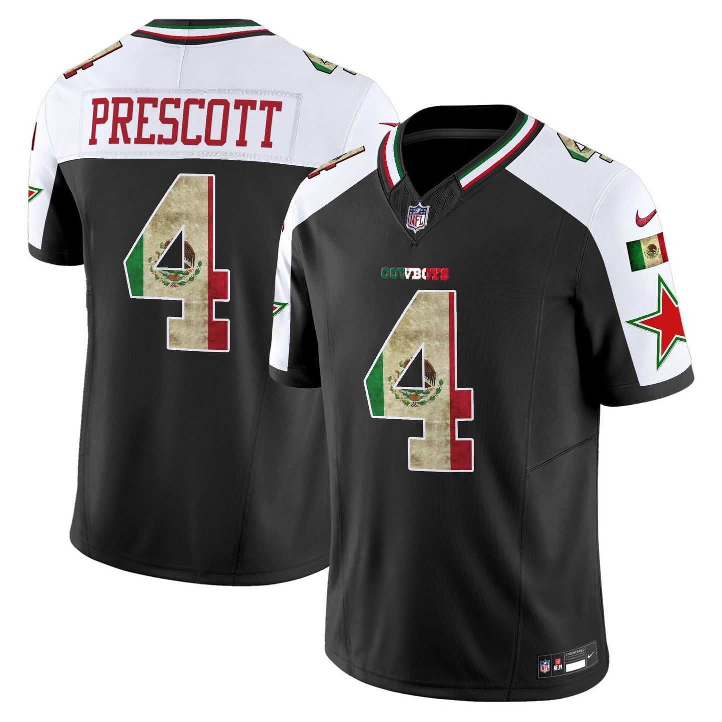 Men's Dallas Cowboys Mexico Vapor Limited Jersey V3 - All Stitched