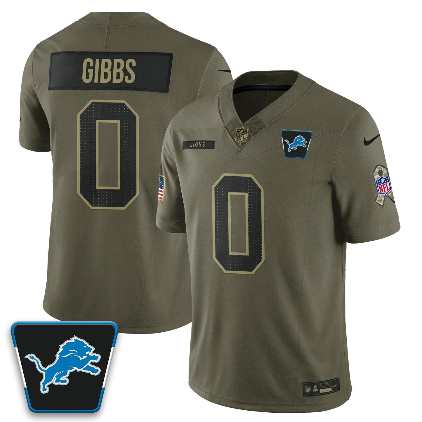 DET 2025 Salute to Service Limited Jersey - All Stitched