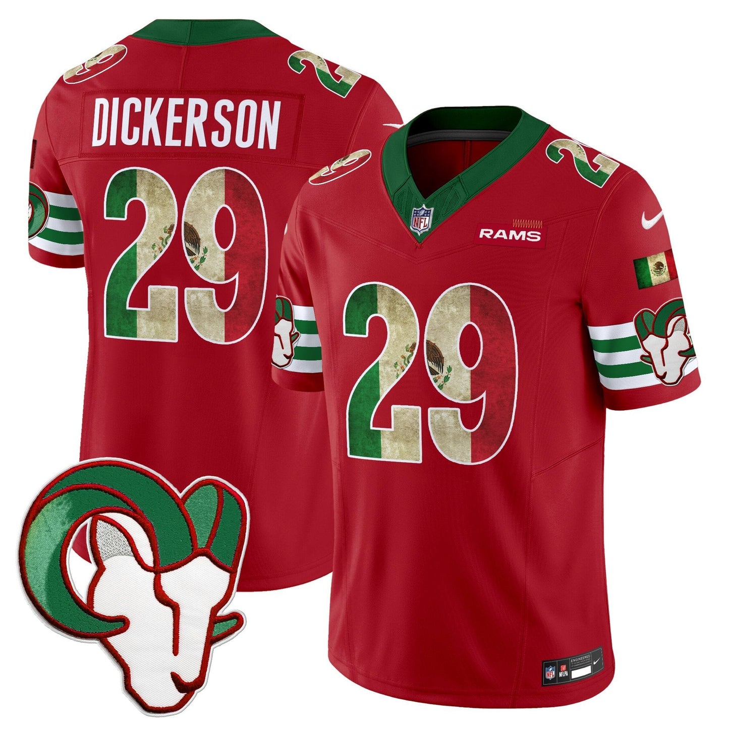 Men's Los Angeles Rams 2025 Mexico Vapor Limited Jersey - All Stitched