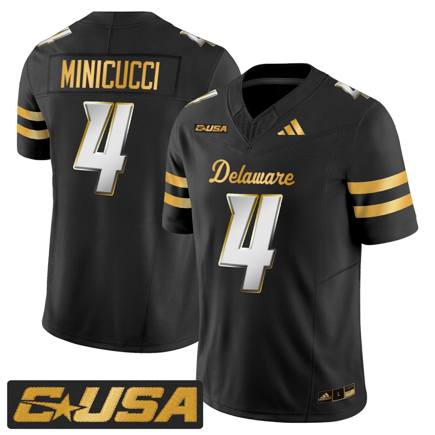 Men's Delaware Blue Hens 2025 Gold Vapor Limited Jersey - All Stitched