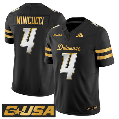 Men's Delaware Blue Hens 2025 Gold Vapor Limited Jersey - All Stitched