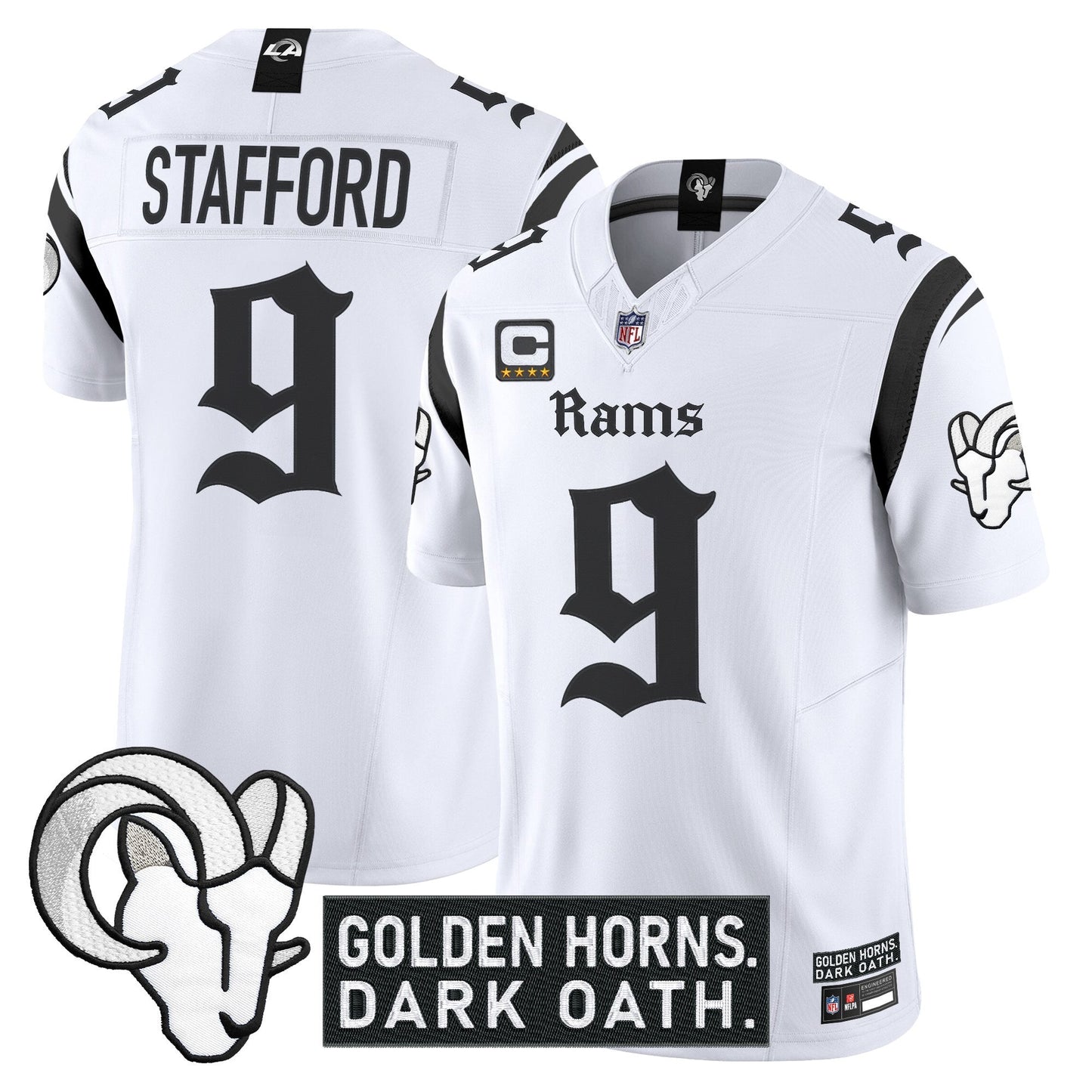 Men's Los Angeles Rams 'Gothic Horns Reforged Edition' Vapor Limited Jersey - All Stitched