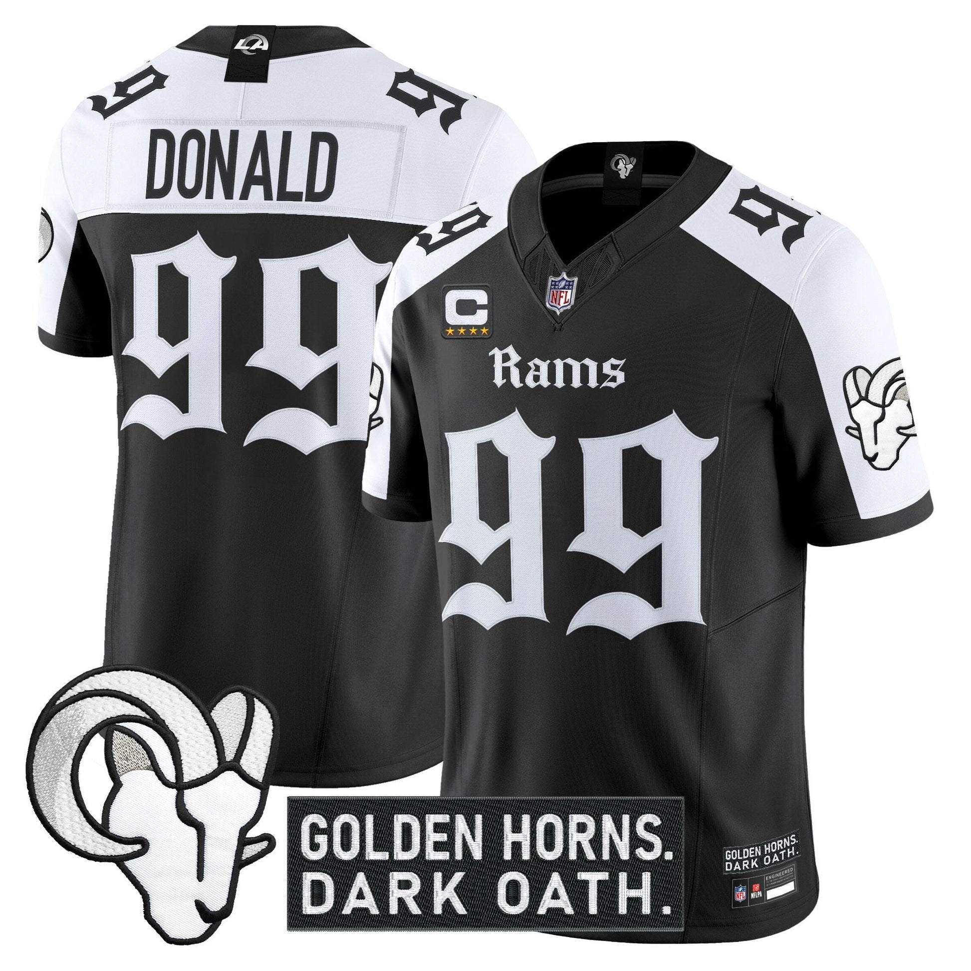 Men's Los Angeles Rams 'Gothic Horns Reforged Edition' Vapor Limited Jersey - All Stitched