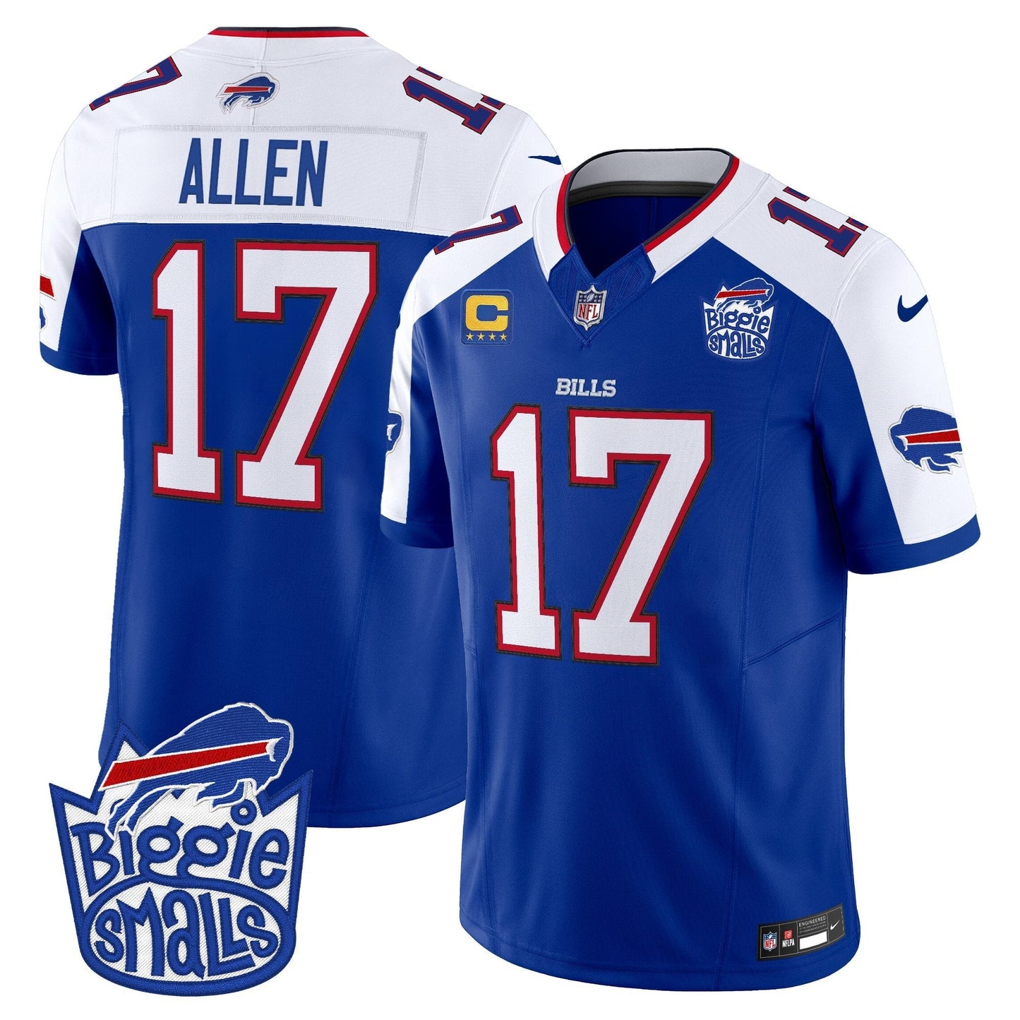 Men's Biggie Smalls × Buffalo Bills Vapor Limited Jersey - All stitched