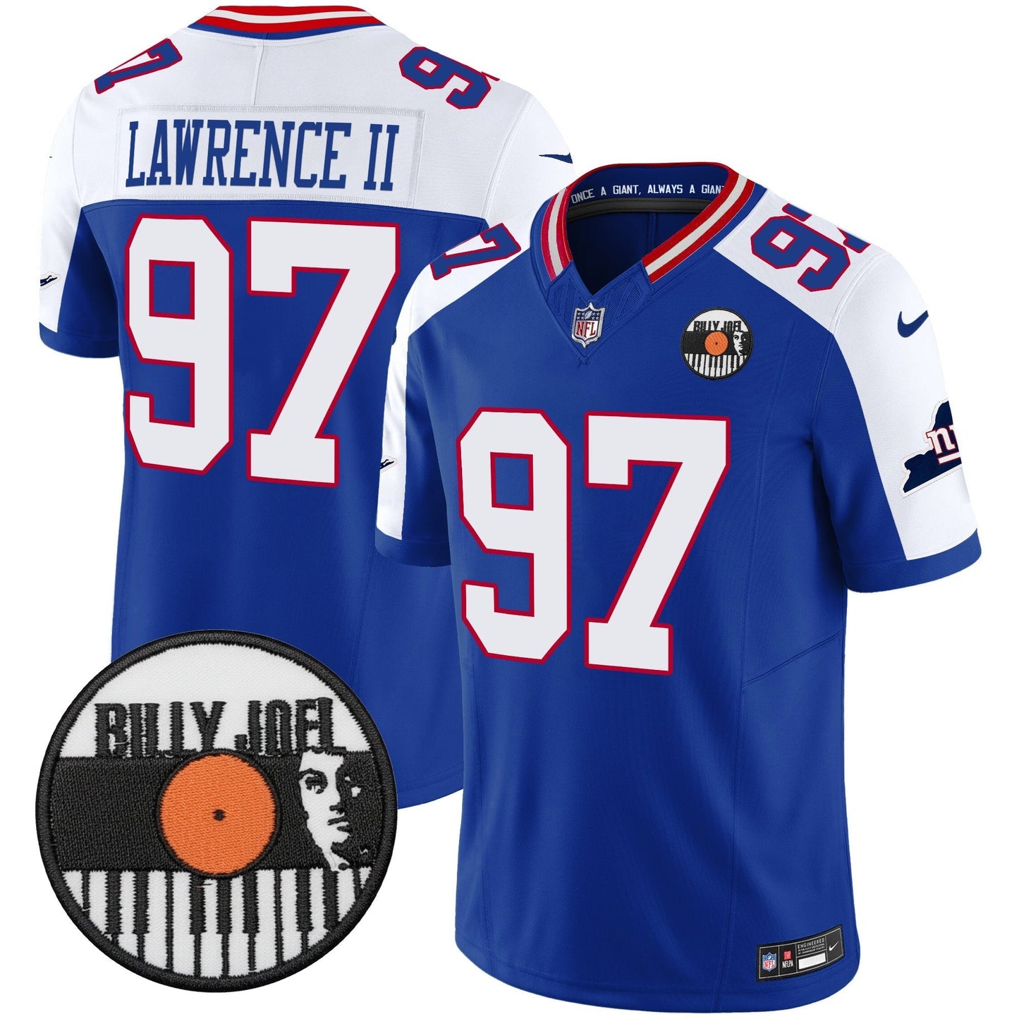 Men's Billy Joel × New York Giants Vapor Limited Jersey - All stitched