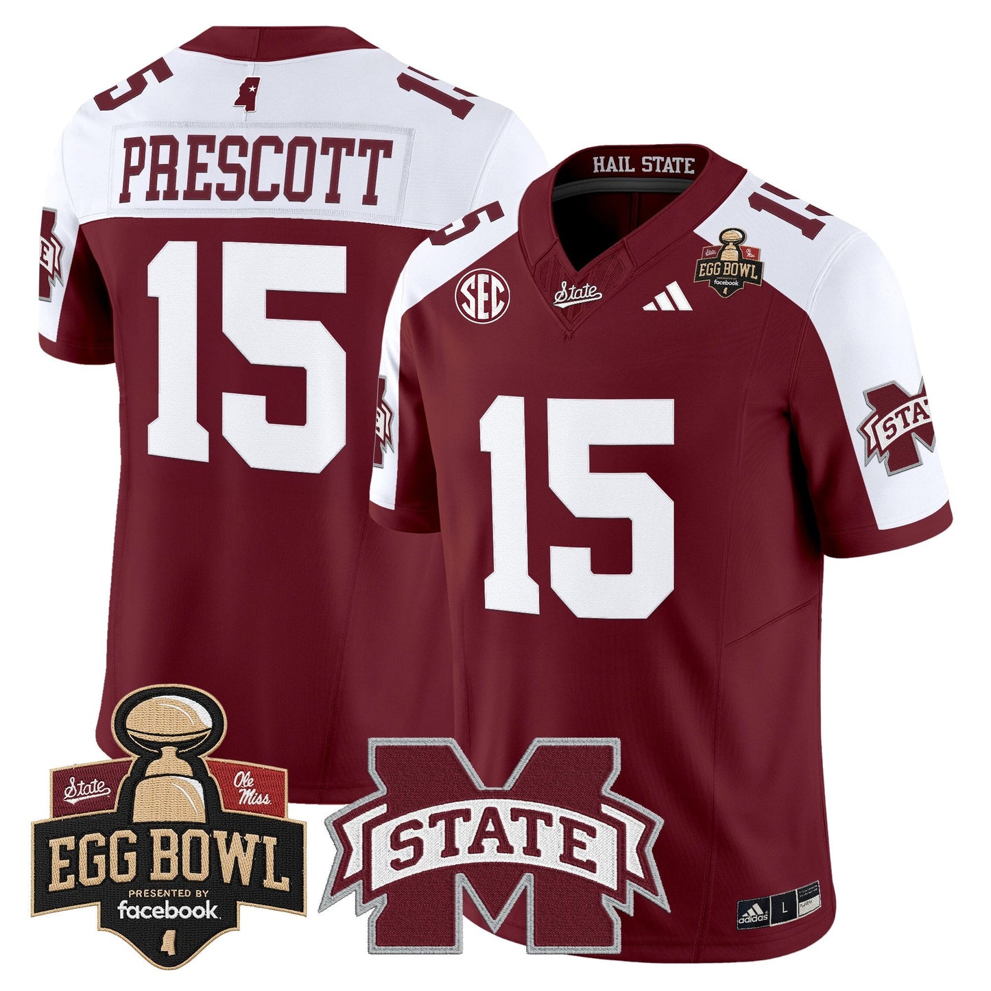 Men's Mississippi State Bulldogs 2025 Egg Bowl Vapor Limited Jersey - All Stitched