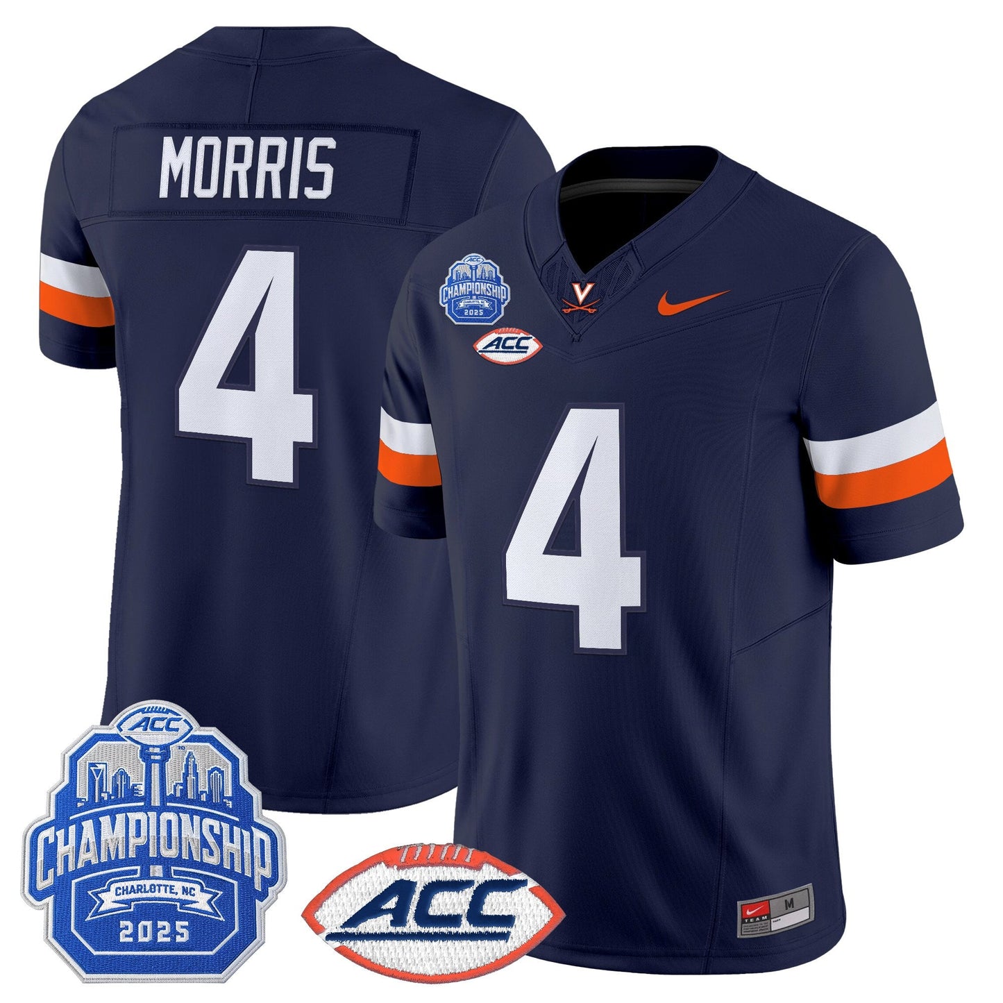 Men's Virginia Cavaliers 2025 ACC Championship Vapor Limited Jersey - All Stitched