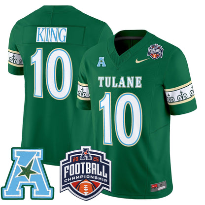 Men's Tulane Green Wave 'City Edition' Vapor Limited Jersey - 2025 AAC Championship Patch - All Stitched