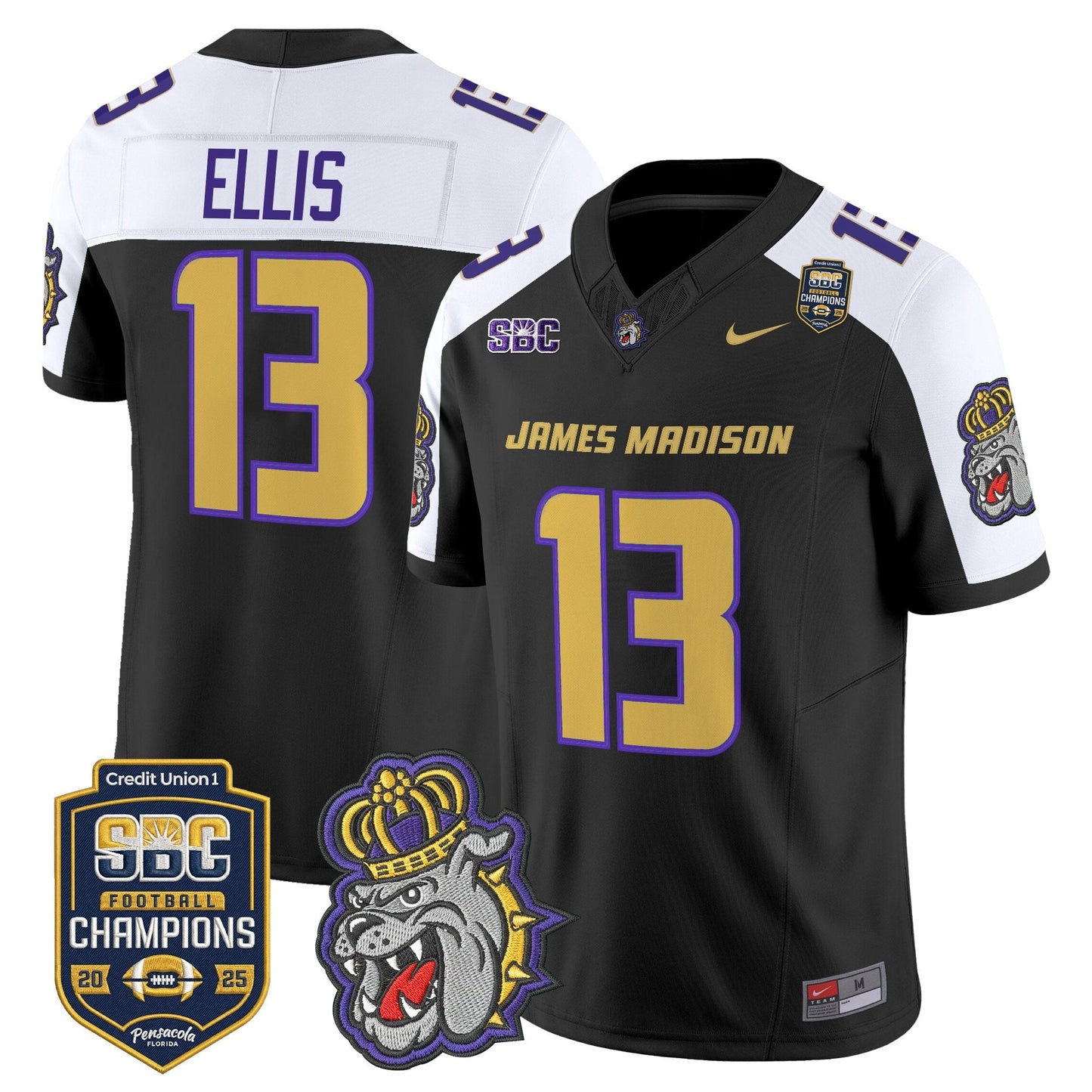 Men's James Madison Dukes 2025 SBC Champions Vapor Limited Jersey - All Stitched