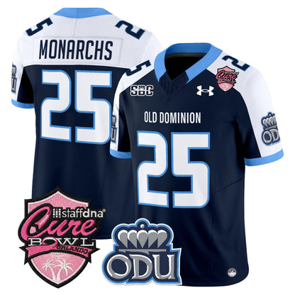 Men's Old Dominion Monarchs 2025 Cure Bowl Vapor Limited Jersey - All Stitched