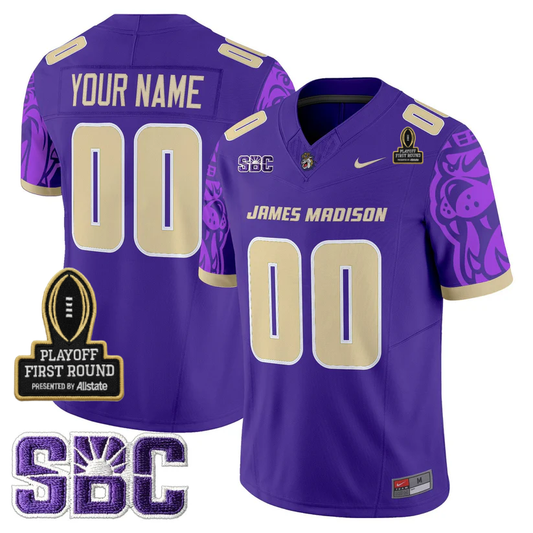 Custom JMD 2025 Playoff First Round Patch Jersey - All Stitched