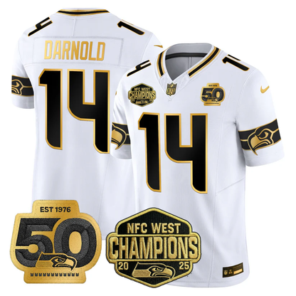 SEA 2026 NFC West Champions Limited Jersey - 50th Season Patch - All Stitched