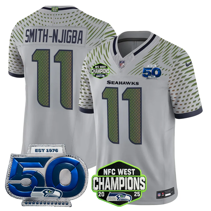 SEA 2026 NFC West Champions Limited Jersey - 50th Season Patch - All Stitched