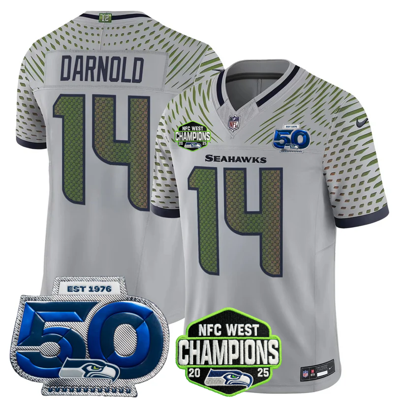 SEA 2026 NFC West Champions Limited Jersey - 50th Season Patch - All Stitched