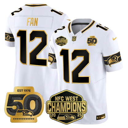 SEA 2026 NFC West Champions Limited Jersey - 50th Season Patch - All Stitched