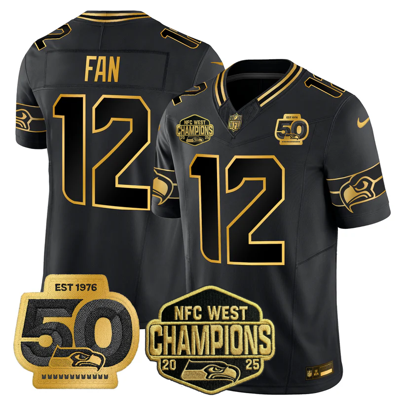 SEA 2026 NFC West Champions Limited Jersey - 50th Season Patch - All Stitched