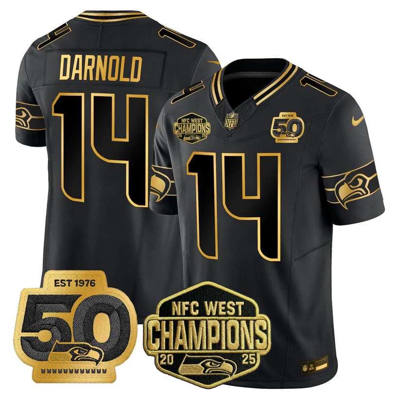 SEA 2026 NFC West Champions Limited Jersey - 50th Season Patch - All Stitched