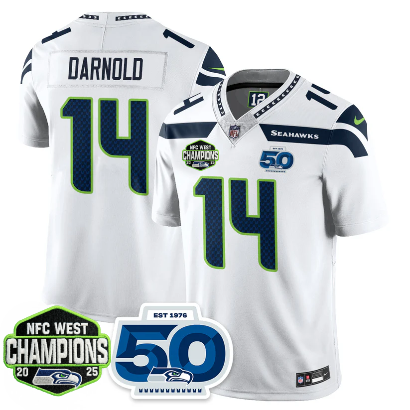 SEA 2026 NFC West Champions Limited Jersey - 50th Season Patch - All Stitched