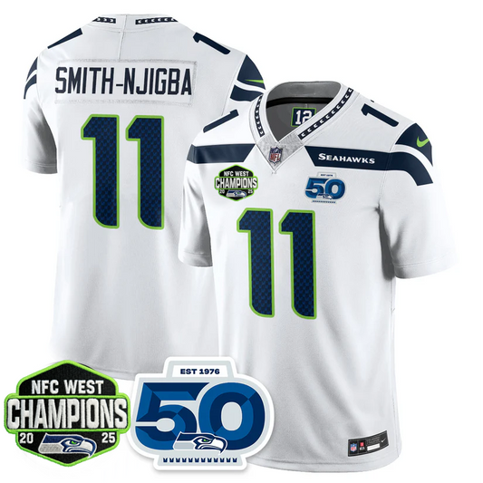 SEA 2026 NFC West Champions Limited Jersey - 50th Season Patch - All Stitched