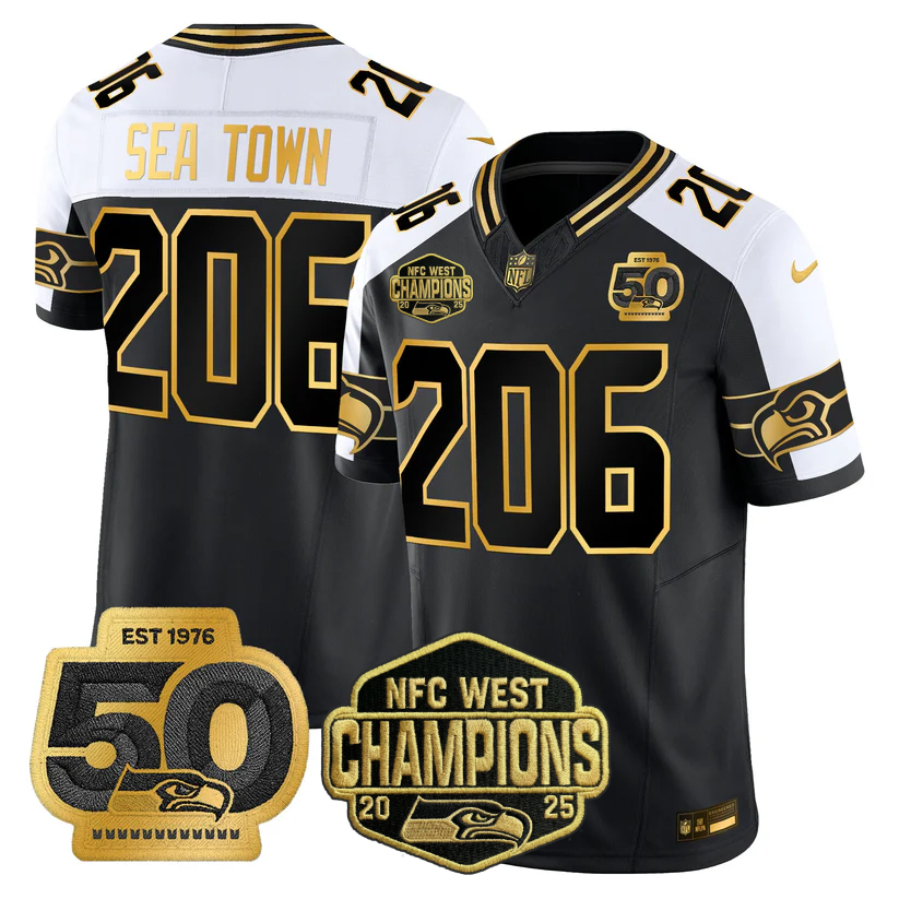 SEA 2026 NFC West Champions Limited Jersey - 50th Season Patch - All Stitched