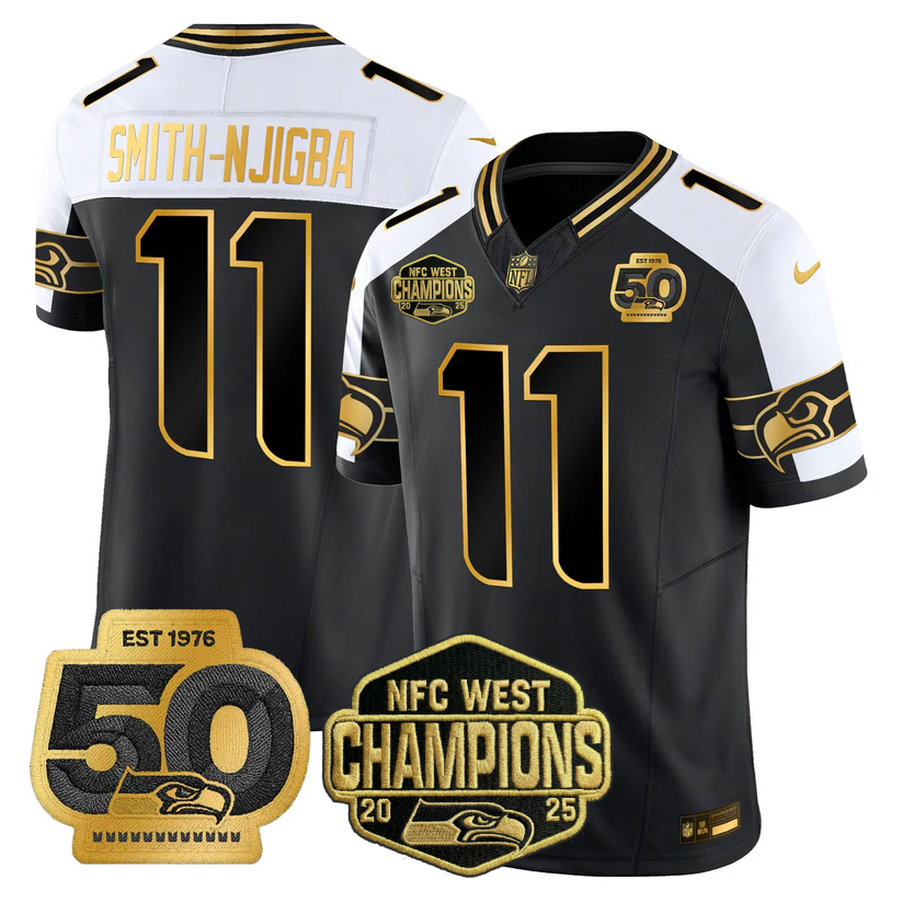 SEA 2026 NFC West Champions Limited Jersey - 50th Season Patch - All Stitched