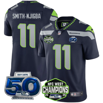 SEA 2026 NFC West Champions Limited Jersey - 50th Season Patch - All Stitched n2